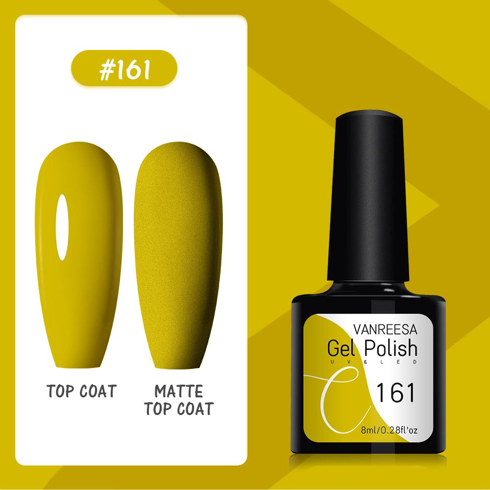 VANREESA Набор гелей для ногтей 111 цветов Гель-лак для ногтей Soak Off Базовое покрытие Верхнее покрытие Маникюр для ногтей УФ-светодиодный полуперманентный лак Стойкий гель для дизайна ногтей