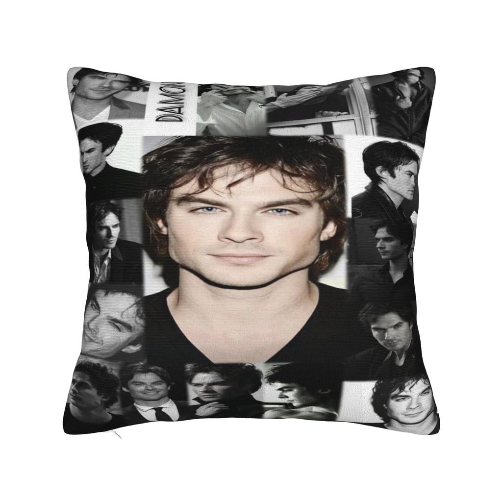 Печать с изображением Дэймона Сальваторе Наволочка Чехол для подушки Подушки Теплый домашний декор На молнии Разные размеры