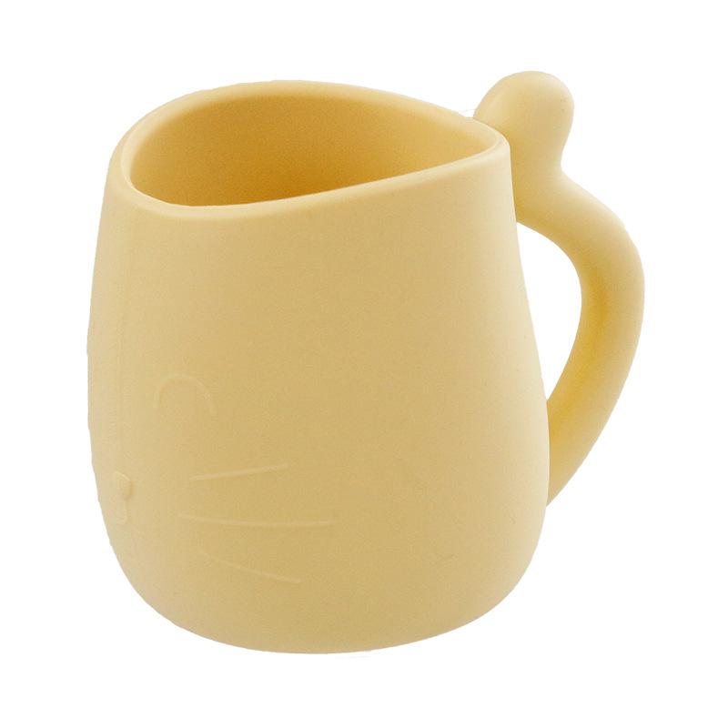 Силиконовая чашка, противопадающая, милая чашка для кошек, домашняя питьевая чашка, чашка для воды Caneca с ручкой, милая чашка, чашка для ополаскивателя полости рта