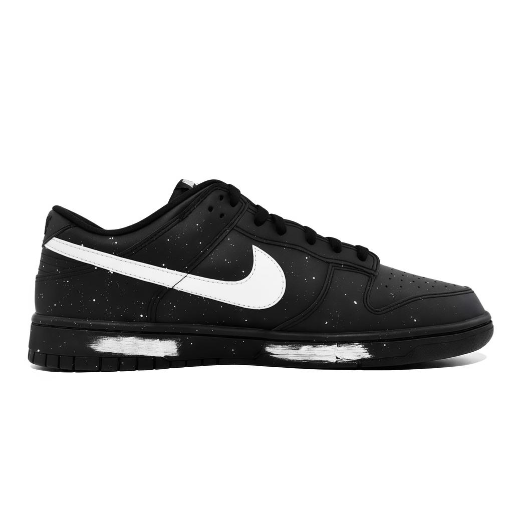 Nike Dunk Starry Memory Begins Abrasion Resistant Abrasion Resistant Low top Skateboard Shoes Unisex Black IO7606-010(Team266-)