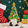 Yousheng Lighted Christmas Gnome Tree 6" Resin Faceless Old Man Christmas Tree with Multicolored Lights for Tabletop Home Room Fireplace Decor