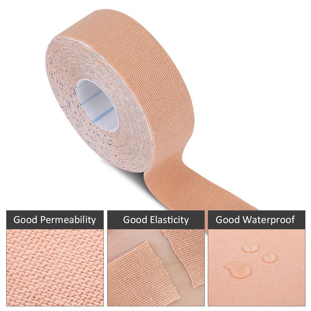 1 рулон хлопчатобумажной эластичной клейкой ленты для травм мышц, спортивной наклейки, повязочной ленты
