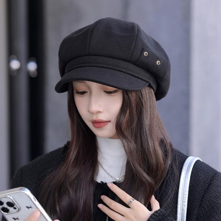 Женская многофункциональная восьмиугольная шляпа, берет газетчика, плиссированная шляпа газетчика с тиснением