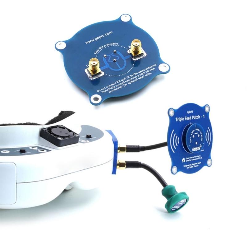 Triples Feed Patches-1 5.8G 9.4DBI Circular Polarized FPV Antennas Conversion to 100MHz Remote Control Goggles Accessories