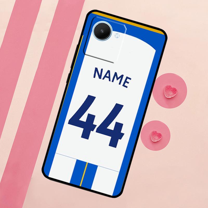 Чехол с индивидуальным футбольным номером для Realme C33 C55 C30 C31 C35 C53 C11 C15 C25s C21Y GT Neo 5 3T 2T 9 10 11 Pro Plus