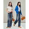 INMAN Женские ретро джинсы с высокой талией и широкими штанинами