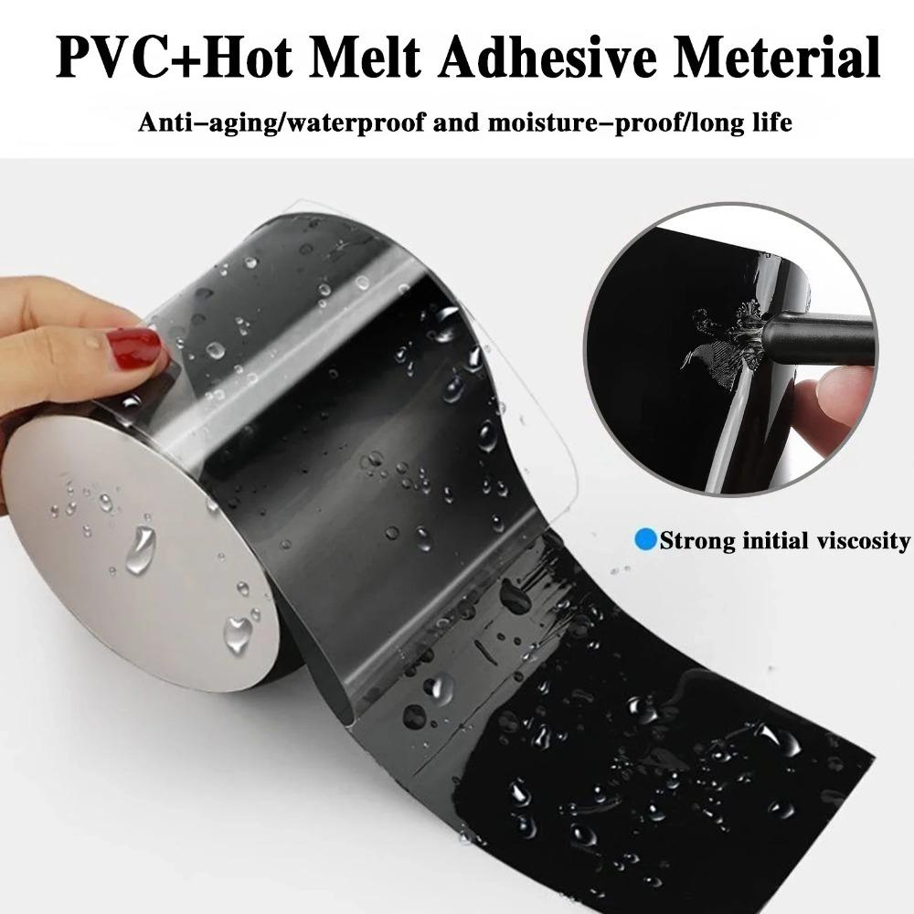 ПВХ сверхпрочная водонепроницаемая лента для герметизации труб, ремонтная лента для устранения течи, самоклеящаяся изолирующая лента для труб из полиэтилена для ванной комнаты