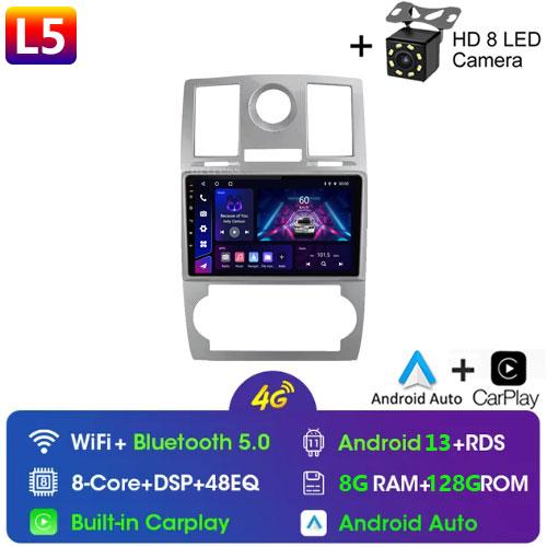 Автомобильное радио Android 13 Carplay для CHRYSLER 300C 2004 - 2011 GPS-навигация Android Auto Stereo BT Wifi Видео Bluetooth