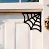 Хэллоуин Угловая табличка на дверь Декор паутина, Деревянное украшение в виде рамки ужасов на самоклейке для