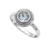 Blue Topaz Gemstone Statement Ring 925 Sterling Silver Jewelry For Christmas Sale