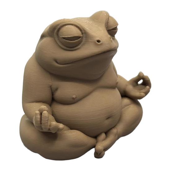 Дзен Лягушка Орнамент Лягушка Сидящая в Медитации Фигурка 3D Печатная Настольная Статуэтка Лягушки для Дома