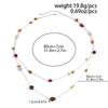 Salircon Exquisite Boho Colorful Resin Choker Necklace Women Fashion Creative Long Necklace Daily Trend Matching Banquet Jewelry