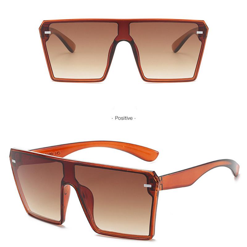 Модные большие квадратные солнцезащитные очки женские ретро-очки с плоским верхом и градиентом мужские солнцезащитные очки женские