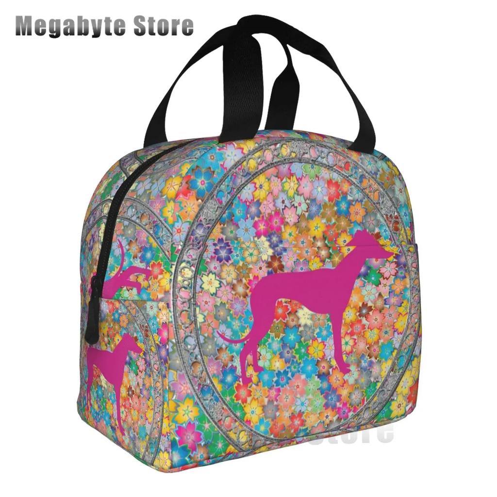 Садовая борзая собака Грейхаунд сумка для обеда холодильник изолированный ланч-бокс для школьников уиппет борзая собака портативные сумки для пикника