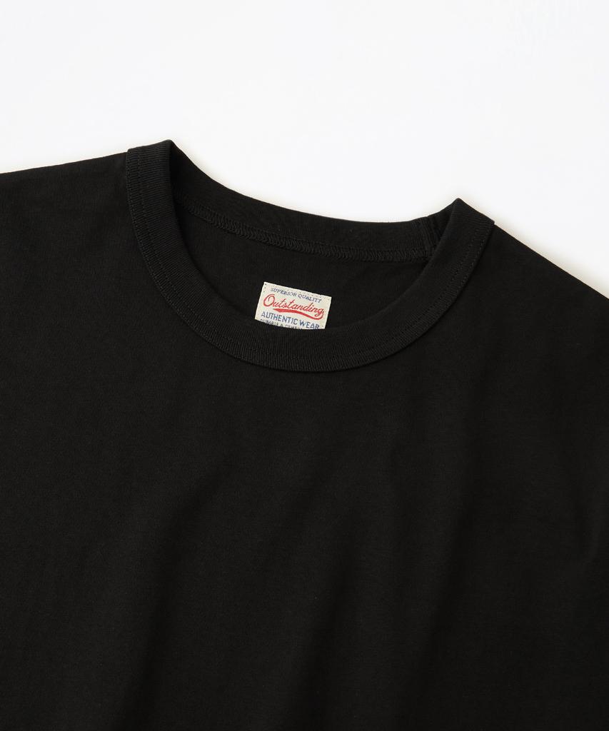 OUTSTANDING [2Pack] Crop Fit Half Sleeve Tee_Off White/Black