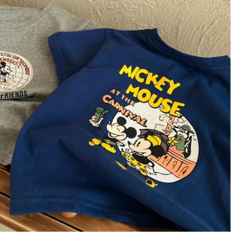 Детская футболка с короткими рукавами и рисунком - летний хлопковый топ для мальчиков и девочек