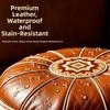 PU Leather Sofa Stool Cover Unstuffed Storage Ottoman Seat Cushion Cover Pouf Cover  Balcony