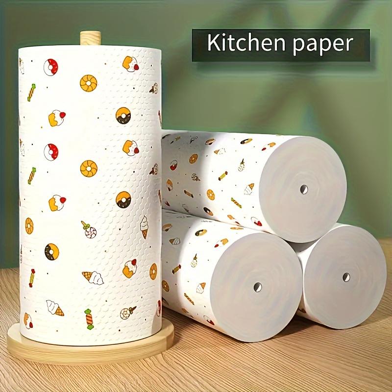 1roll (200sheets) Thickened Lazy Rag,Disposable Kitchen Paper Towel, Washable Wet and Dry Dual-use Towel, Dishwashing Cloth, Non-stick Oil Rag