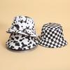 Small Brim Fisherman Hat British Plaid Cow Leopard Dot Pattern Basin Hat Digital Single Various