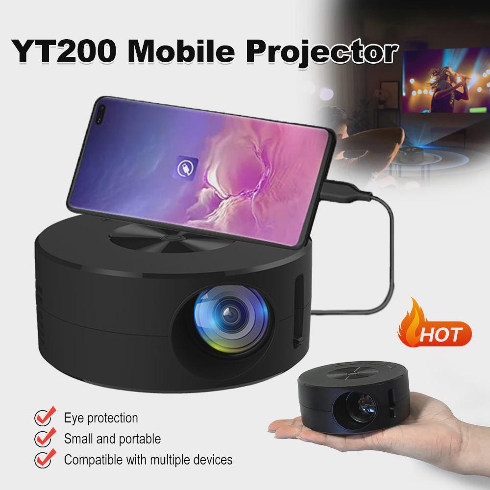 1080P Mini LED Mobile Projector Home Theater Video Media Player Outdoor Cinema Wired Same Screen Projector For Iphone Android