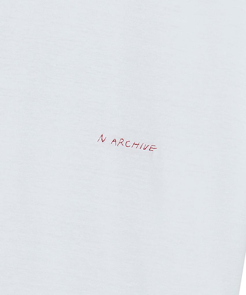 BEYOND CLOSET [Collection Line] Linen Blended Vintage Garment Henley Neck Short Sleeve T-Shirt White
