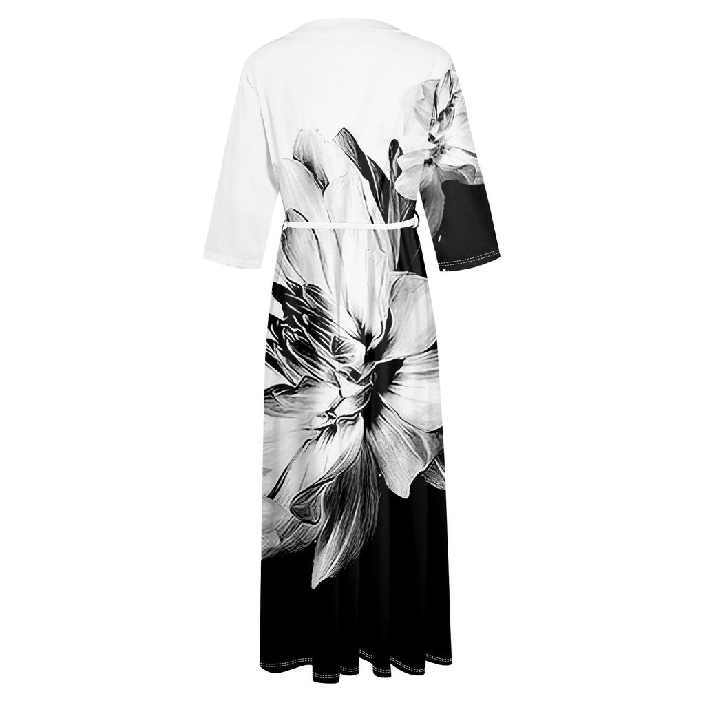 Женская мода повседневное платье с воротником на лацкане и пуговицами с рукавами 3/4 и бретелями