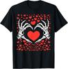 Valentines Day Funny Skeleton Hand Heart Men Boys Girls Kids Unisex T-Shirt
