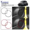 Real Soft Carbon Fiber Door Speaker Ring Trim For Fiat 500 500C 2008-2024 Abarth 595 695 595 695C 2012-2024 Interior Accessories