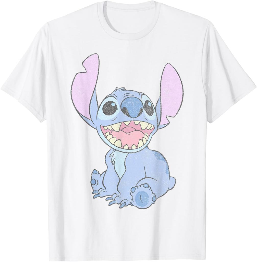 Fashion Casual Unisex Lilo & Stitch Happy Stitch Vintage Portrait T-Shirt S-4XL Summer
