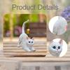 Resin Cat Figurine Decorative Sculpture Garden Animal Statue Modern Ornament for Porch Lawn Housewarming Decor