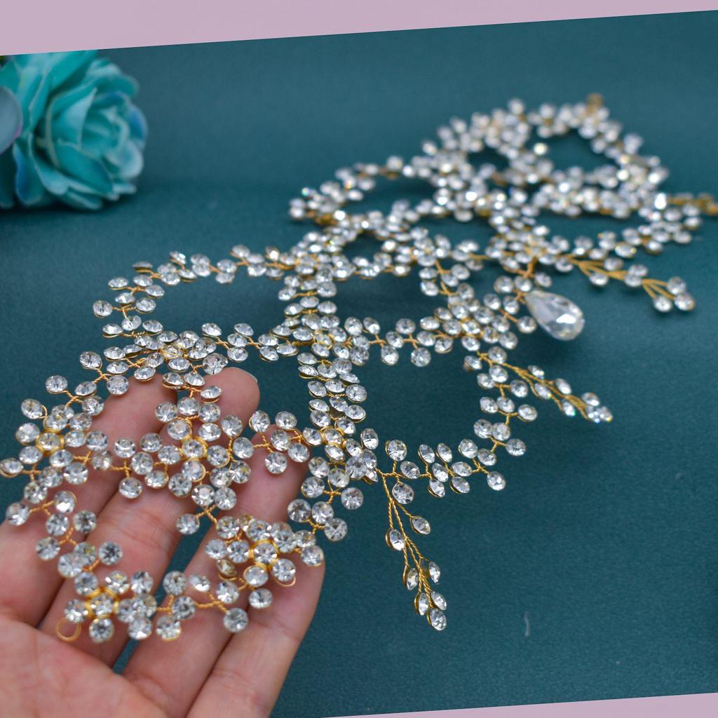 Ручная работа Стразы Свадебная цепочка на лоб Повязка на голову - Элегантный аксессуар для прически