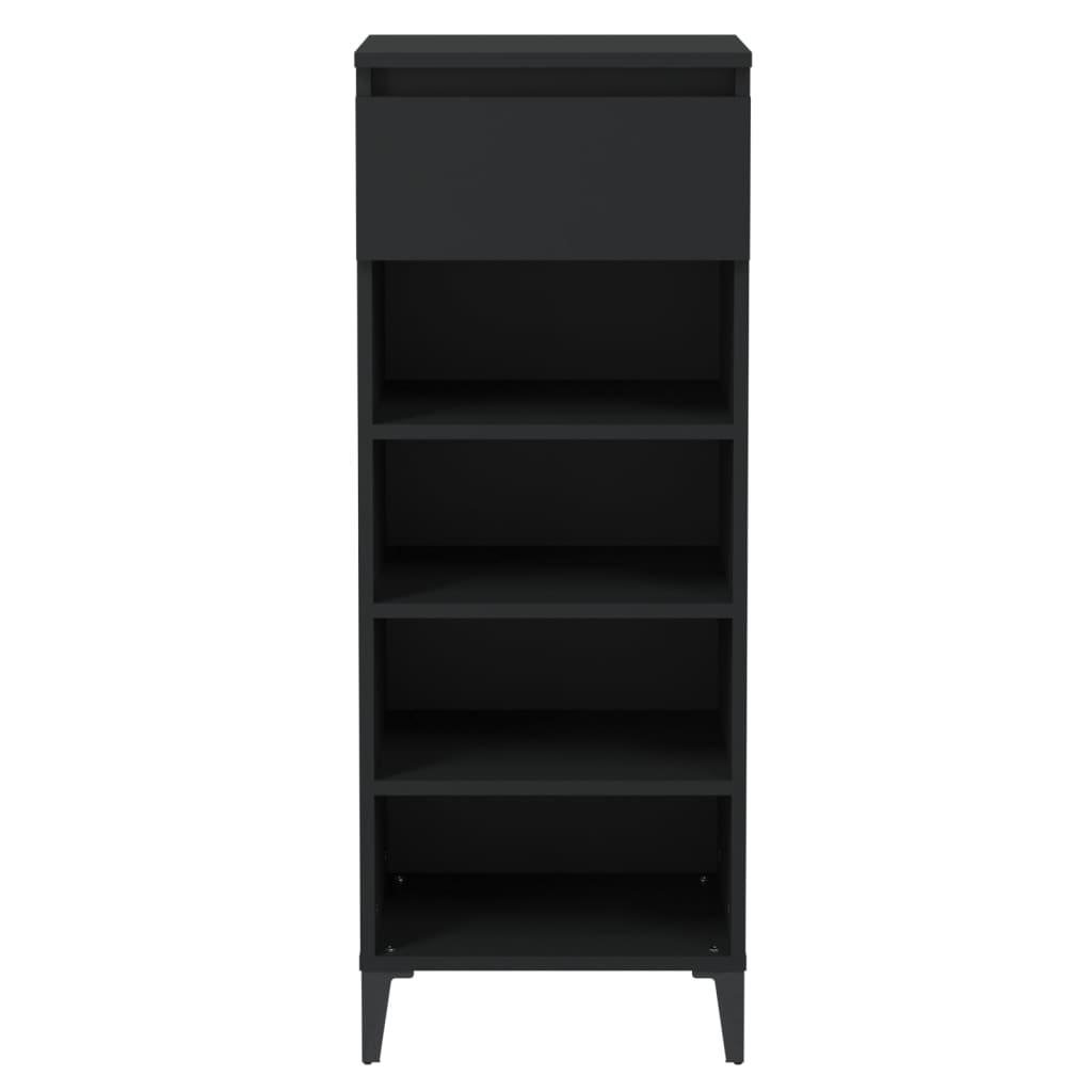 Shoe Rack Black 40 x 36 x 105 cm Engineered Wood