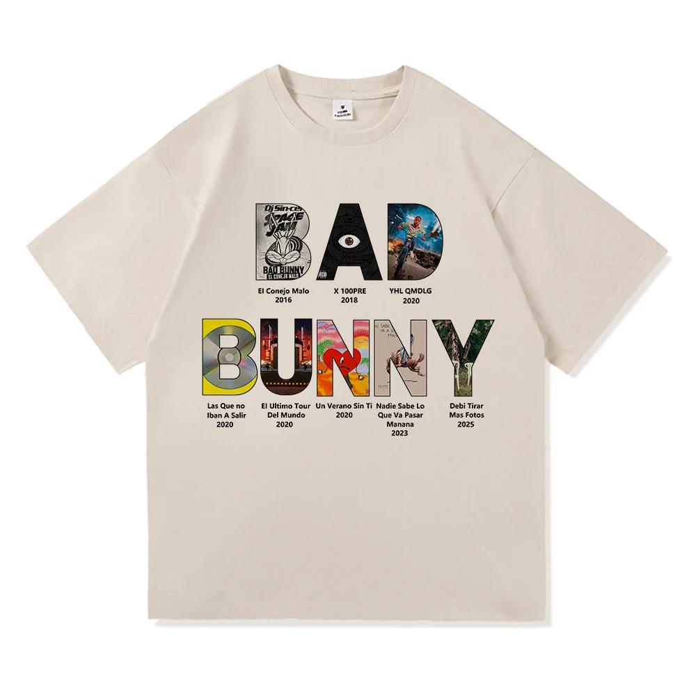 Футболка Bad Bunny 2025 Модная Мужская/Женская Винтажная Смешная Лягушка Debí Tirar Más Fotos Футболка DeBÍ TiRAR MáS FOToS Футболки