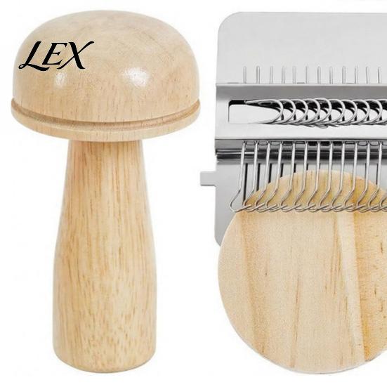 Small Knitting Loom for Mending Mini Weaving Machine Kit, 14-Hook Speedweve Style Darning with DIY Knitwear Repair Device Mushroom/Darning Egg,