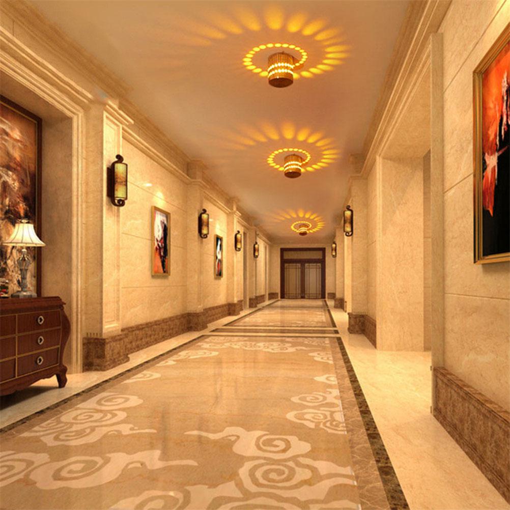 3 Вт RGB светодиодный настенный светильник Лампа Спиральное отверстие Светящееся освещение Бра с контроллером для KTV Бара