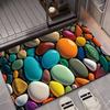 3D Коврик для пола с текстурой гальки, из диатомовой грязи, для ванной комнаты, водопоглощающий, противоскользящий, быстросохнущий коврик для ног