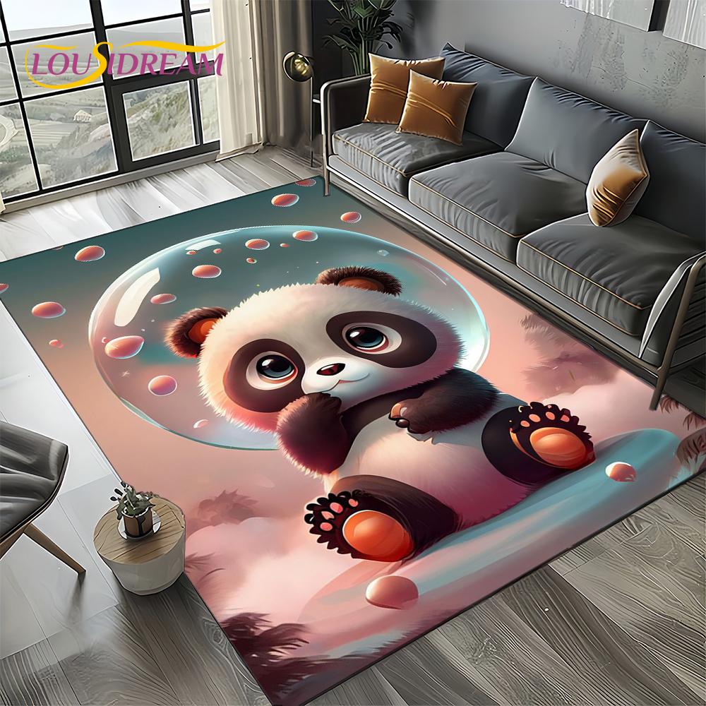 3D Мечта Животное Мультфильм Панда Милый Ковер Коврик для Гостиной Спальни Дома Украшение Дивана, Детский Коврик Нескользящий Напольный Коврик Подарок