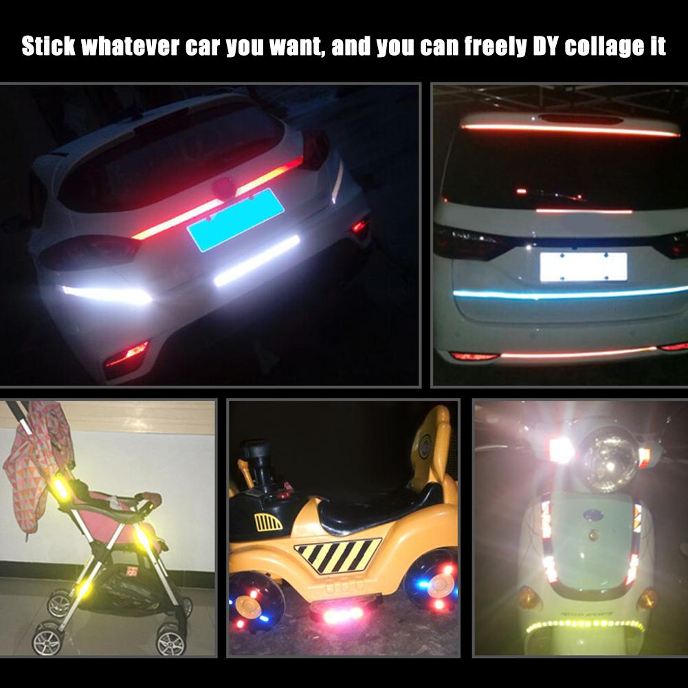 Motorcycle Wheels Reflective Stickers Night Cycling Fluorescent Reflect Strip Adhesive Tape For Mtb Bicycle Warning Safety Decor