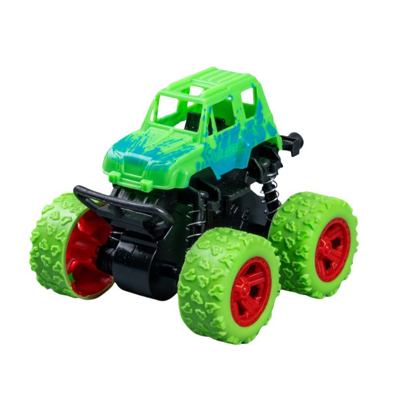 Farmer Stunt Car Inertia 4x4 Dual Inertia Stunt Green Climbing 360° Spin Flip Shock Утолщенные шины Внедорожный скутер Игрушечная машина в подарок на Хэллоуин