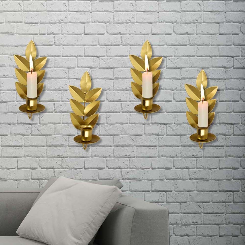 Декоративный золотой подсвечник, нержавеющий железный подвесной подсвечник, домашний декор