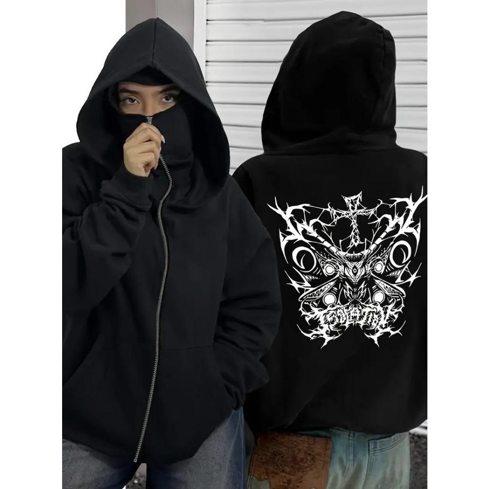 Шанглиан Толстовка с капюшоном на молнии Пальто Унисекс Весна Осень Зима Флис Двойной капюшон Толстовка для мужчин