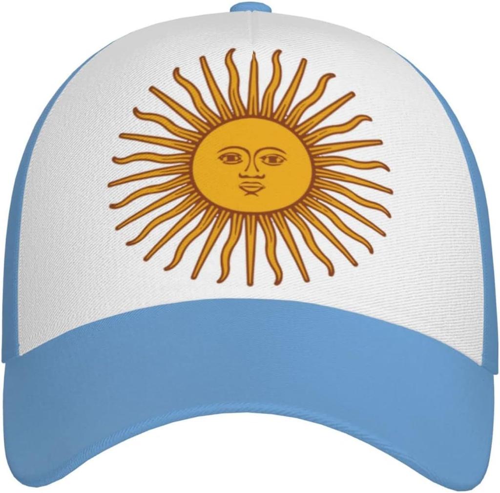 Аргентина Флаг Солнца Бейсболка Полиэстер Регулируемая Наружная Спортивная Кепка для Мужчин Женщин