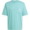 Adidas Футболка SS25 Dog Soccer с накладным карманом, мужская, цвет пудрово-зеленый JL9235