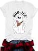 Women's Summer Ghost Pattern Short Sleeve Halloween T-Shirt