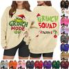 Women's Casual Fashion Long Sleeve Christmas Printed Round Neck Sweatshirt Top