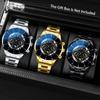 3pcs/set Casual Fashion Men's Watch Set Men's Watches Business Casual Round Dial Perfect for Daily Wear Perfect Gift for Men