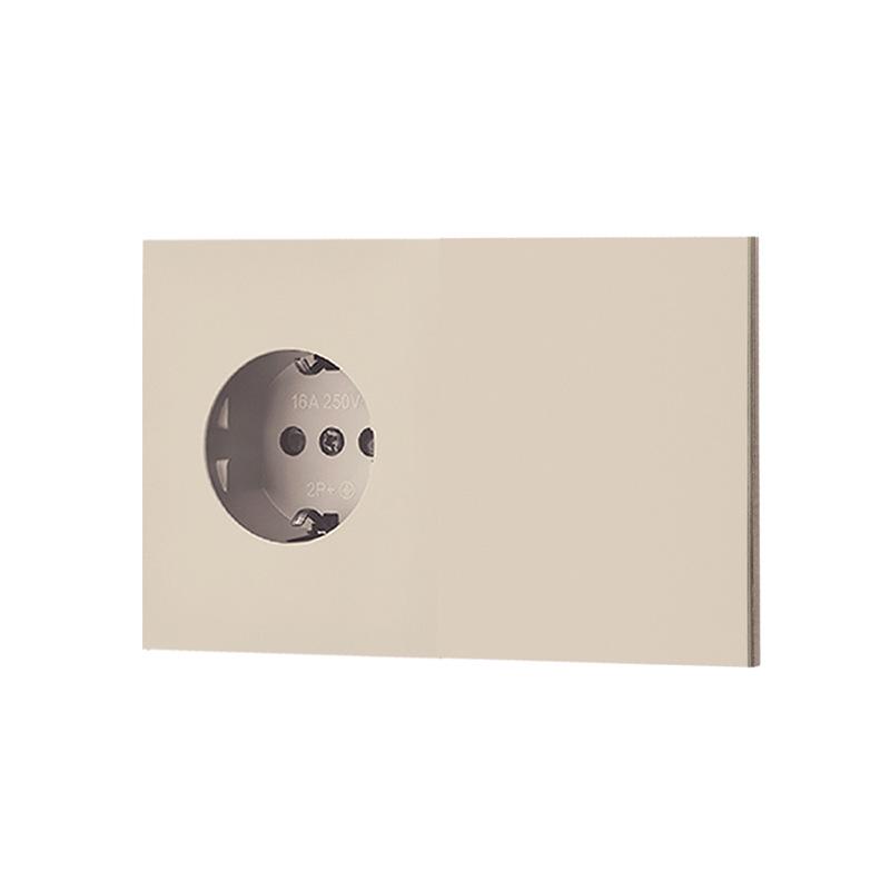 WESA European Standard Multi-hole Socket Panel with Warm Colors, Flame Retardant Protection, and Simple European Style Switch
