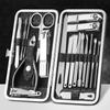 New High-End Stainless Steel Nail Clipper Set 7-Piece Set Nail Cutter Nail Scissors Pedicure Knife Manicure Tools Full Set