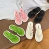 Прямые продажи с фабрики, женские шлепанцы с мягкой подошвой и противоскользящими двухцветными сандалиями на клипсах, пляжная обувь для женщин