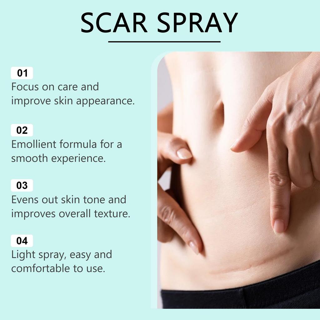 Спрей для удаления шрамов Спрей для ухода за кожей Спрей для ухода за кожей с мягкими ингредиентами, 50 мл